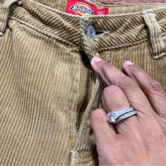 Dickies Corduroy Carpenter Pants Brown Size 3/Size 26 - Picture 4 of 9